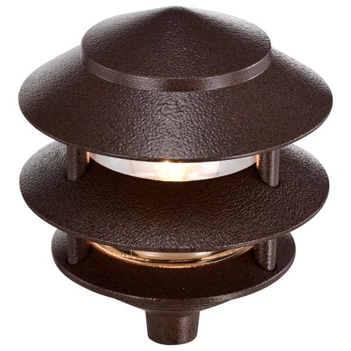 Main product image of Pagoda Garden Fixture Small Hood 1 light 2 Louver Old Bronze Finish