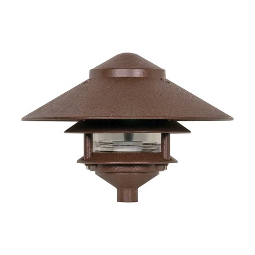 Main product image of Pagoda Garden Fixture Large 10" Hood 1 light 2 Louver Old Bronze Finish