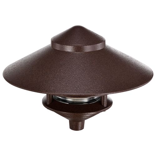 Main product image of Pagoda Garden Fixture Large 10" Hood 1 light 2 Louver Old Bronze Finish