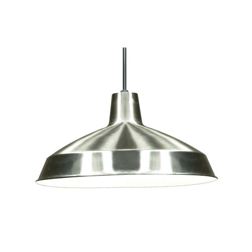 Main product image of 1 Light 16" Pendant Warehouse Shade Brushed Nickel Finish