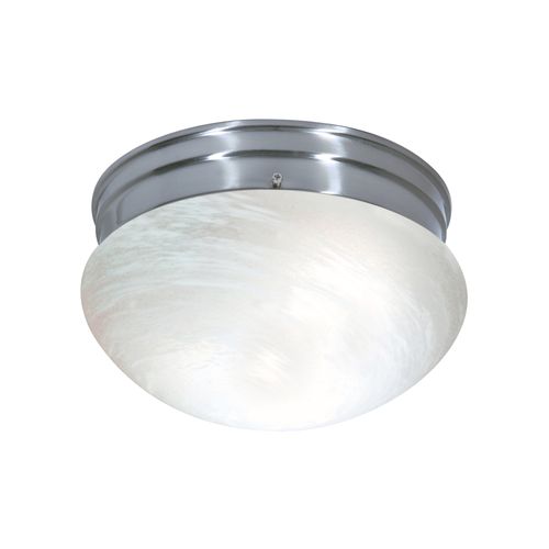 Main product image of 2 Light 10" Flush Mount Medium Alabaster Mushroom Brushed Nickel Finish (Pack of 2)