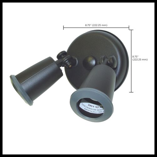 Main product image of 2 Light 14" Flood Light Exterior PAR38 Holder w/ Adjustable Swivel Bronze Finish
