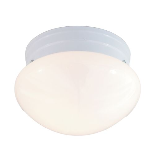 Main product image of 1 Light 8" Flush Mount Small White Mushroom White Finish (Pack of 2)
