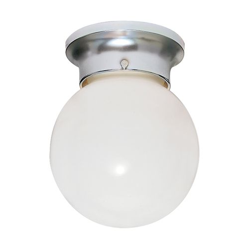 Main product image of 1 Light 6" Ceiling Fixture White Ball Polished Brass Finish (Pack of 2)