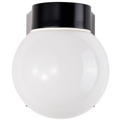 Main product image of 1 Light 8" Utility Wall Mount w/ White Glass Globe Bronzotic Finish