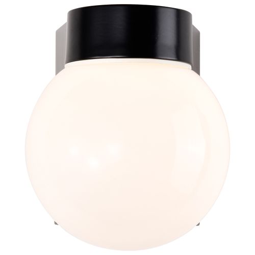 Main product image of 1 Light 8" Utility Wall Mount w/ White Glass Globe Bronzotic Finish