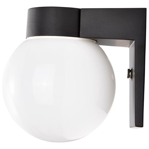 Main product image of 1 Light 8" Utility Wall Mount w/ White Glass Globe Bronzotic Finish