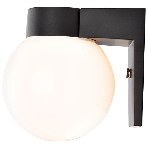 Main product image of 1 Light 8" Utility Wall Mount w/ White Glass Globe Bronzotic Finish