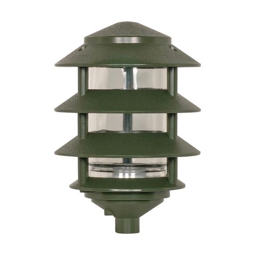 Main product image of Pagoda Garden Fixture Small Hood 1 light 3 Tier Green Finish