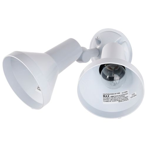 Main product image of 2 Light 15" Flood Light Exterior PAR38 w/ Adjustable Swivel White Finish