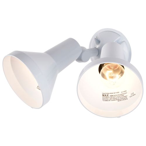 Main product image of 2 Light 15" Flood Light Exterior PAR38 w/ Adjustable Swivel White Finish