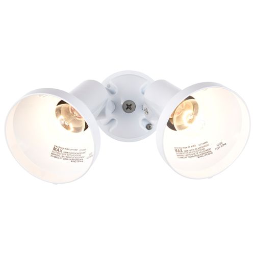 Main product image of 2 Light 15" Flood Light Exterior PAR38 w/ Adjustable Swivel White Finish