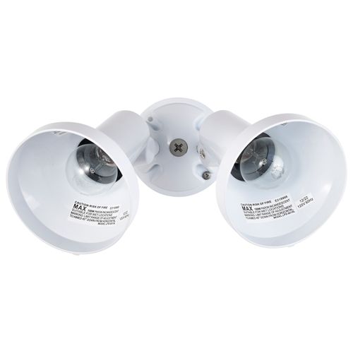 Main product image of 2 Light 15" Flood Light Exterior PAR38 w/ Adjustable Swivel White Finish