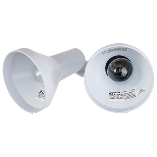Main product image of 2 Light 15" Flood Light Exterior PAR38 w/ Adjustable Swivel White Finish