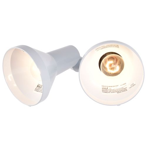 Main product image of 2 Light 15" Flood Light Exterior PAR38 w/ Adjustable Swivel White Finish
