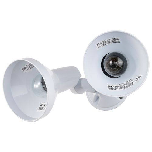 Main product image of 2 Light 15" Flood Light Exterior PAR38 w/ Adjustable Swivel White Finish