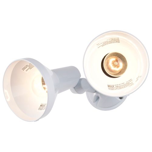 Main product image of 2 Light 15" Flood Light Exterior PAR38 w/ Adjustable Swivel White Finish