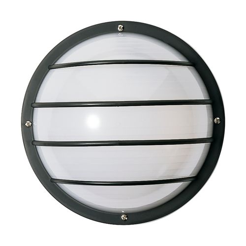 Main product image of 1 Light 10" Round Cage Wall Fixture Polysynthetic Body & Lens Black Finish