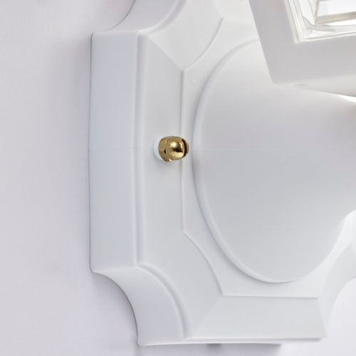 Main product image of 1 Light 17" Coach Lantern w/ Finial Beveled Acrylic Panels White Finish