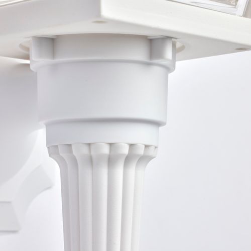 Main product image of 1 Light 17" Coach Lantern w/ Finial Beveled Acrylic Panels White Finish