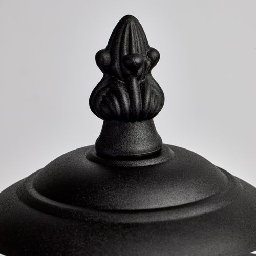 Main product image of 1 Light 13" Coach Post Top Lantern w/ Finial Beveled Acrylic Panels Black Finish