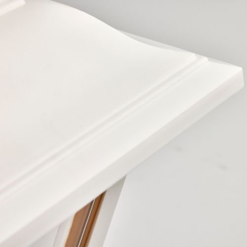Main product image of 1 Light 13" Coach Post Top Lantern w/ Finial Beveled Acrylic Panels White Finish