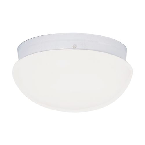 Main product image of 2 Light 12" Flush w/ White Glass White Finish