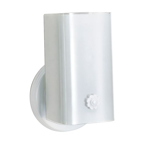 Main product image of 1 Light 7" Vanity w/ White "U" Channel Glass w/ Switch White Finish