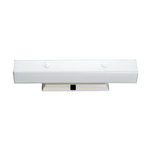 Main product image of 4 Light 24" Vanity w/ White "U" Channel Glass w/ Convenience Outlet White Finish (Pack of 2)