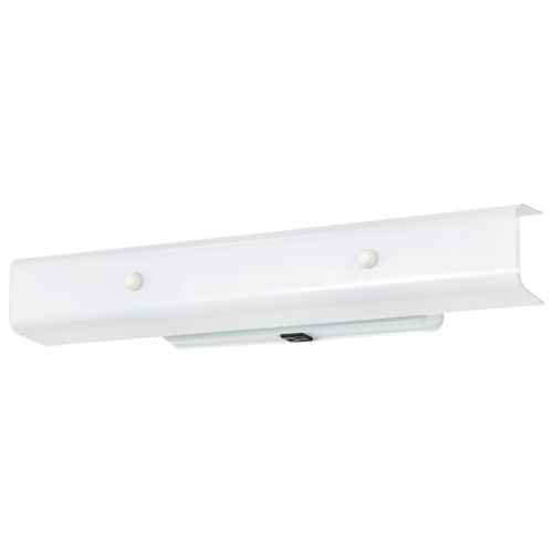 Main product image of 4 Light 24" Vanity w/ White "U" Channel Glass w/ Convenience Outlet White Finish (Pack of 2)