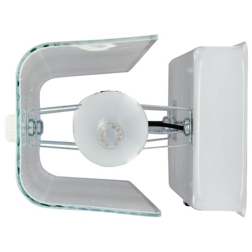 Main product image of 4 Light 24" Vanity w/ White "U" Channel Glass w/ Convenience Outlet White Finish (Pack of 2)