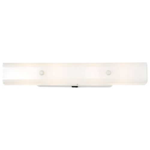 Main product image of 4 Light 24" Vanity w/ White "U" Channel Glass w/ Convenience Outlet White Finish (Pack of 2)
