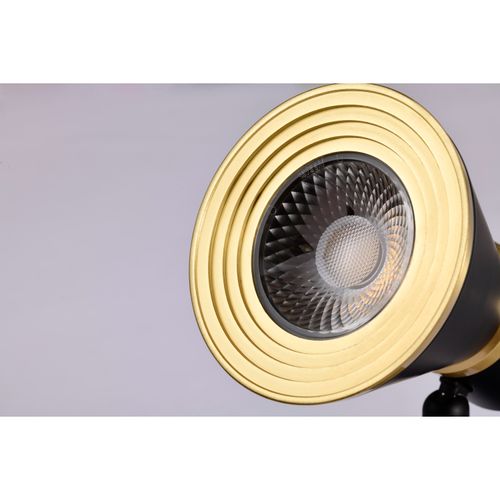 Main product image of 12 Watt LED Cinch Track Head 3000K Matte Black and Brushed Brass Finish