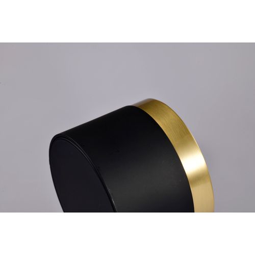 Main product image of 12 Watt LED Track Head Round 3000K Matte Black and Brushed Brass Finish