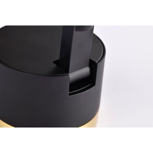 Main product image of 12 Watt LED Track Head Round 3000K Matte Black and Brushed Brass Finish