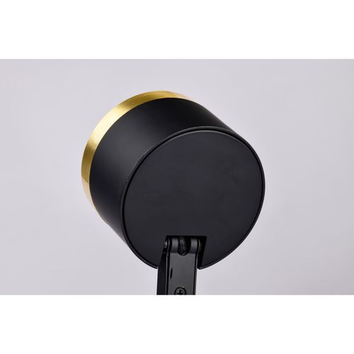 Main product image of 12 Watt LED Track Head Round 3000K Matte Black and Brushed Brass Finish
