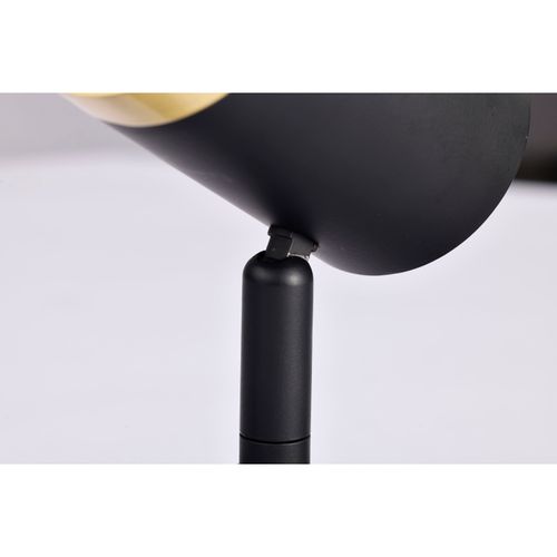 Main product image of 12 Watt LED Small Cylindrical Track Head 3000K Matte Black and Brushed Brass Finish