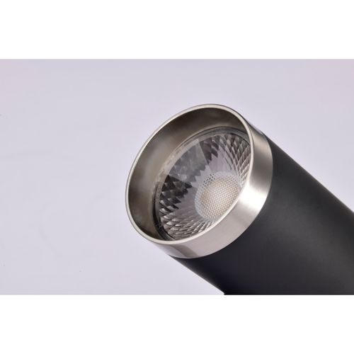 Main product image of 12 Watt LED Small Cylindrical Track Head 3000K Matte Black and Brushed Nickel Finish