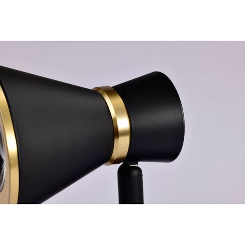 Main product image of 12 Watt LED Cinch Track Head 3000K Matte Black and Brushed Brass Finish