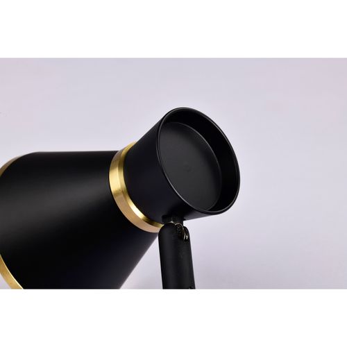 Main product image of 12 Watt LED Cinch Track Head 3000K Matte Black and Brushed Brass Finish