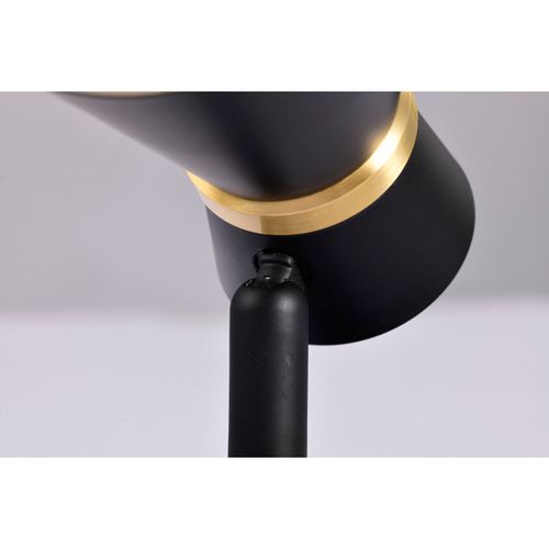 Main product image of 12 Watt LED Cinch Track Head 3000K Matte Black and Brushed Brass Finish