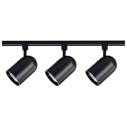 Main product image of 3 Light R30 Bullet Cylinder Track Kit 4 foot Track Black