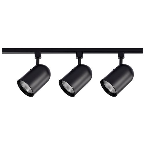 Main product image of 3 Light R30 Bullet Cylinder Track Kit 4 foot Track Black