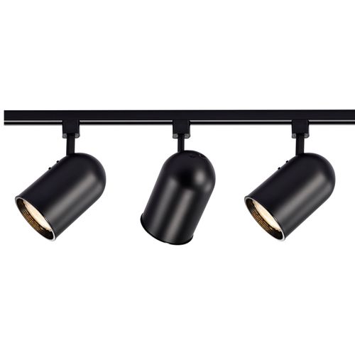 Main product image of 3 Light R30 Bullet Cylinder Track Kit 4 foot Track Black