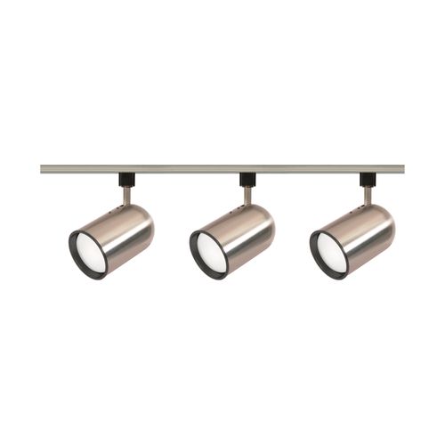 Main product image of 3 Light R30 Bullet Cylinder Track Kit 4 foot Track Brushed Nickel