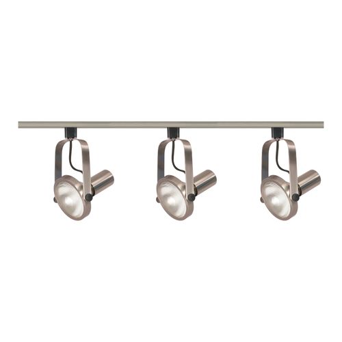 Main product image of 3 Light PAR30 Gimbal Ring Track Kit 4 foot Track Brushed Nickel