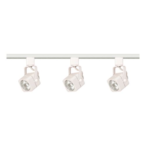 Main product image of 3 Light MR16 Square Track Kit 4 foot Track Line Voltage White