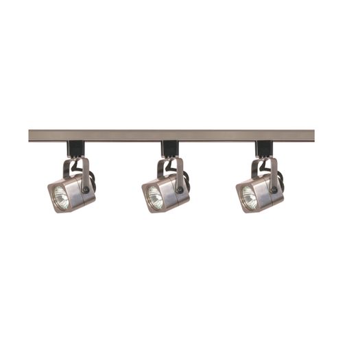 Main product image of 3 Light MR16 Square Track Kit 4 foot Track Line Voltage Brushed Nickel