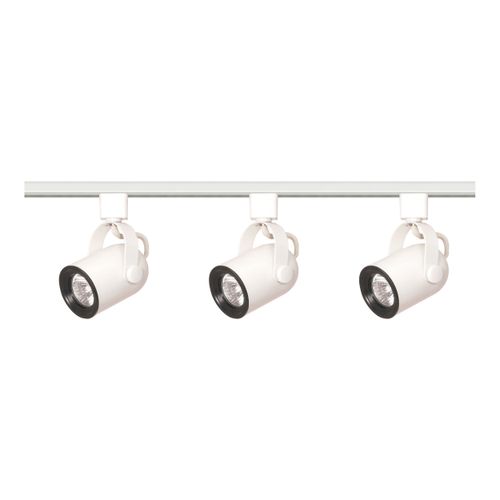 Main product image of 3 Light MR16 Round Back Track Kit 4 foot Track Line Voltage White