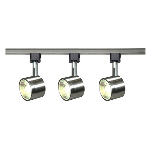 Main product image of Track Lighting Kit 12 Watt LED 3000K 4 foot Track 36 degree Round shape Brushed Nickel finish